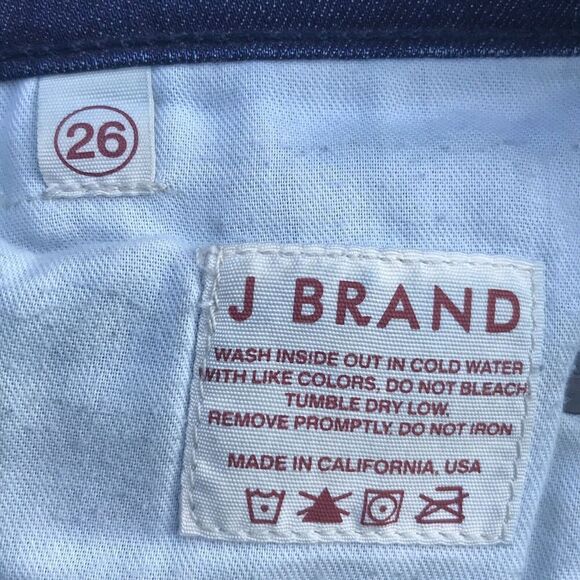 J Brand Jeans Women’s 26 Blue Eclipse Skinny Mid Rise Dark Wash Denim - Picture 6 of 8